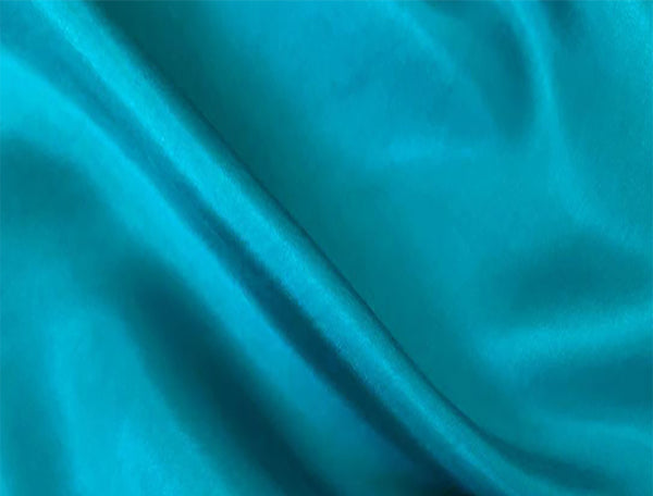 Smoked Turquoise  - Habotai Mulberry Silk, 12 mm - 114 cm Wide.