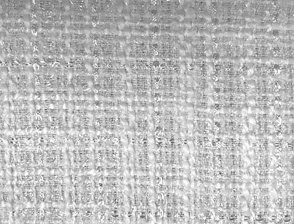 White Cotton/Viscose - French Tweed - 148 cm Wide.