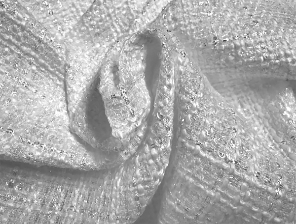 White Cotton/Viscose - French Tweed - 148 cm Wide.