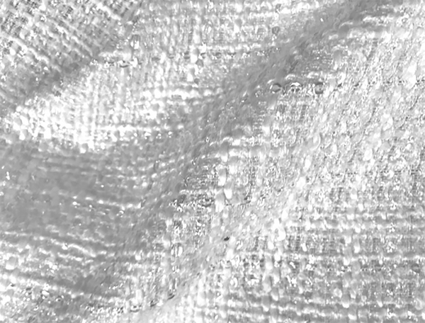 White Cotton/Viscose - French Tweed - 148 cm Wide.